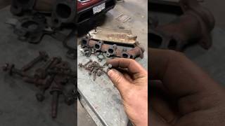 How to remove broken exhaust studs easily when theyre recessed in the head with nothing to grab [upl. by Holmun]