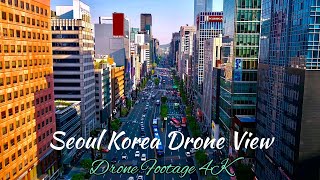 Seoul Korea  4k Drone View [upl. by Lorry]