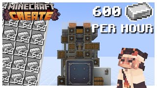 The ULTIMATE CREATE IRON FARM No Villagers 600 IRON PER HOUR  Create Mod TUTORIAL [upl. by Htiaf]