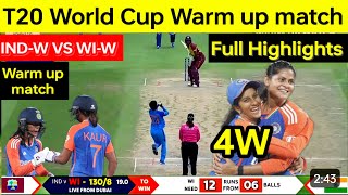 Indw vs wiw T20 World Cup warm up match full highlights  indw vs wiw warm up match  World Cup [upl. by Novikoff]