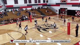 91024 Kickapoo vs North Crawford Varsity Volleyball [upl. by Nere625]