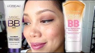 First Impression Drugstore BB Creams Maybelline and Loreal [upl. by Ruhtra]