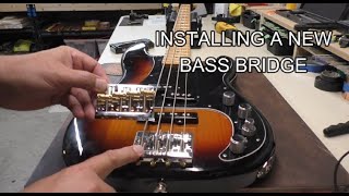 Installing a New Bass Bridge with Brass Saddles [upl. by Kisor70]