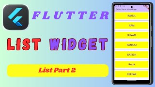 List widget in flutter  Part 12 Flutter  list widget in flutter  list widget all property [upl. by Grae558]