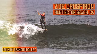 Huntington Beach Surfing with Zoe Grospiron Summer 2023 [upl. by Teece]