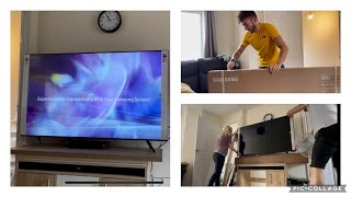 Samsung 58” UHD 4k TV Unboxing Video [upl. by Airlee217]