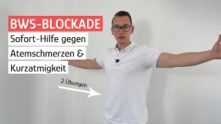 Kurzatmigkeit wegen BWSBlockade ➡️ 2 Übungen zum Lösen der Blockade [upl. by Reste]