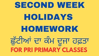 2 week Holiday Homework  ਛੁੱਟੀਆਂ ਦਾ ਕੰਮ  ਦੂਜਾ 02 ਹਫ਼ਤਾ [upl. by Yrocal3]