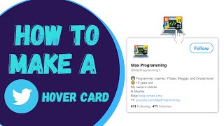 How to create Twitter Profile Hover Card using HTML and CSS [upl. by Ajak]