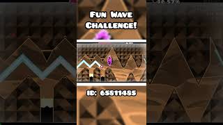 Fun Satisfying GD Geometry Dash Wave Challenge geometrydash gd gdlevels [upl. by Nnarual367]