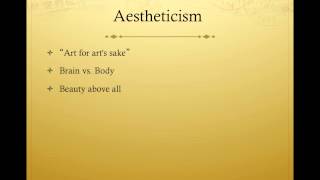 Lecture 5 Part 2 Wilde and Aestheticism [upl. by Adleme464]