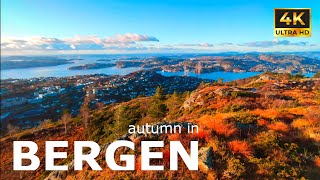 Bergen Norway – Walking around Bergen – Autumn Day in the Rainiest City in Norway – October [upl. by Fidelity]