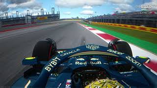 Red Bull RB18 Onboard at Circuit Of The Americas [upl. by Adiraf]