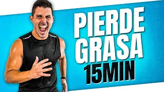 🔥 RUTINA de EJERCICIOS en CASA  ADELGAZAR y QUEMAR GRASA  CARDIO INTENSO 15 MINUTOS [upl. by Carlick]