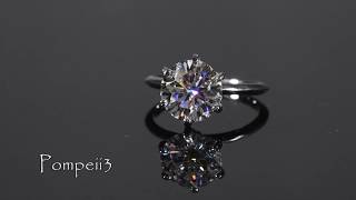 3ct moissanite solitaire engagement ring 14k white gold [upl. by Barnum545]