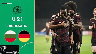 Moukoko shines with hattrick Bulgaria vs Germany 23  Highlights  U 21 Euro Qualifier [upl. by Ycram]