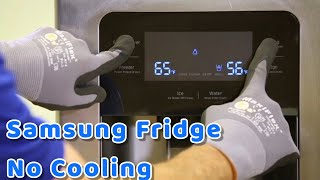 Samsung Refrigerator Isn’t Cooling Test Mode  forced defrosting  Troubleshooting [upl. by Goldenberg40]