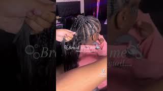 Braided ponytail🎀 fyp hairstyles braids braidedponytail [upl. by Rodrique786]