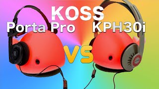 KOSS Porta Pro vs KPH30i comparison review shot on iPhone SE 2 [upl. by Nosyrb]