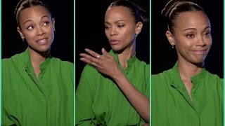 Zoe Saldana offers advice for love and gets emotional [upl. by Kado]