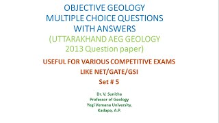 Uttarakhand Geol AEG 2013 Part 5 [upl. by Yemar]