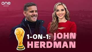 John Herdman REACTS to 2022 World Cup draw [upl. by Akerehs]