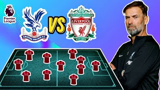 MATCHDAY 🔴 Crystal Palace VS Liverpool 🏴󠁧󠁢󠁥󠁮󠁧󠁿 Liverpool Predicted Starting Lineup VS Crystal Palace [upl. by Wakerly]