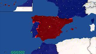 Spain vs Neighbor countries excluding gibraltar [upl. by Akinyt546]