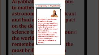 Biography of Aryabhattasimple biography of AryabhattaEnglish biography of Aryabhatta [upl. by Nele]