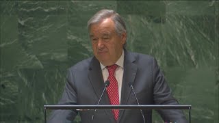 Humanity has broken the water cycle destroyed ecosystems UN chief  AFP [upl. by Alison651]