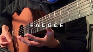 Beautiful Guitar Tuning quotFACGCEquot Idea メロディックなギターチューニング [upl. by Fedak643]