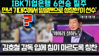 여자배구 IBK기업은행 6연승 질주 만년 기대주에서 믿을맨으로 성장한이 선수 김호철 감독 입에 침이 마르도록 칭찬 2024년 11월27일 [upl. by Zita666]