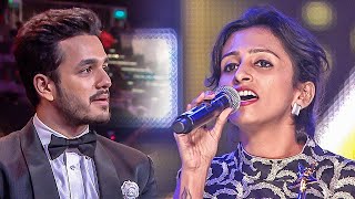 Akhil Akkineni was captivated by the lively performance of Kannada Singer Inchara Rao [upl. by Aeet973]