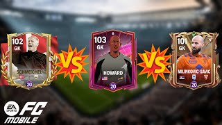 🤔SCHMEICHEL VS TIM HOWARD VS MILINKOVIC ✅CUAL es el MEJOR  FC 24 MOBILE [upl. by Bergh]