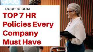 TOP 7 HR Policies Every Company MUST Have FREE Templates [upl. by Larson]