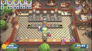 Overcooked 2 All You Can Eat Level Kevin 8 Two Players Three Stars [upl. by Afira197]