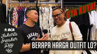 BERAPA HARGA OUTFIT LO PT 6 feat Uya Kuya  Jakarta Sneaker Day 2019 [upl. by Rednav119]