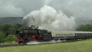 Dampflok 23 058 im verregneten Westerwald  Bundesbahn pur 4K [upl. by Puri]