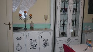 Schränke neu streichen  unser neues Esszimmer how to do shabby chic hand paintet [upl. by Inot]