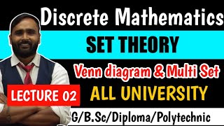 DISCRETE MATHEMATICS  MATHEMATICS  SET THEORY Venn diagram and Multi Set  PRADEEP GIRI SIR [upl. by Regina421]