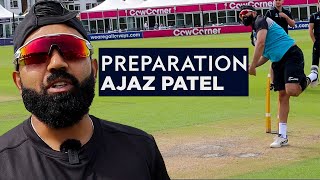 BehindTheScenes Cricket How To Prepare To Bowl Finger Spin As A Cricketer  Ajaz Patel Bowling [upl. by Orford]