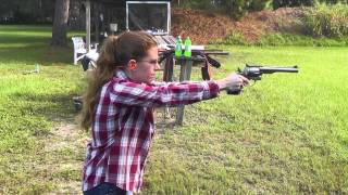 Shanni Shoots the Ruger RedHawk 44 Magnum [upl. by Borman]