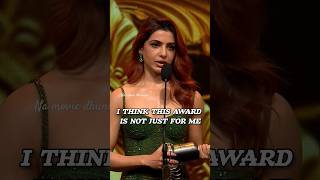 Samantha Award winning speech 😍🤩🙌👏🫶 samantha iifa2024 iifaawards2024 motivation goals words [upl. by Jem]