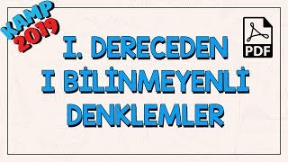 I Dereceden I Bilinmeyenli Denklemler ve Çözüm Kümeleri [upl. by Gratianna]