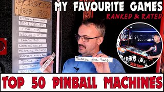 My Top 50 Pinball Machines 10  Gonzo vs Pinside Top 100  Sopranos amp Jurassic Park Home Edition [upl. by Marlen]