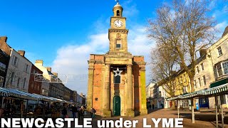 A walk through NEWCASTLE under LYME  England  Town Centre [upl. by Hutner74]