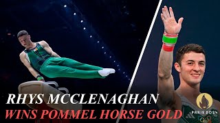 Rhys McClenaghan Wins Pommel Horse Gold Nariman Kurbanov Silver Stephen Nedoroscik Bronze [upl. by Hairabez]