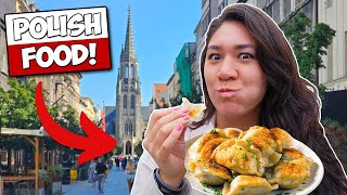 POLISH FOOD TOUR First Time Trying Pierogi amp More in Poland [upl. by Mccall796]