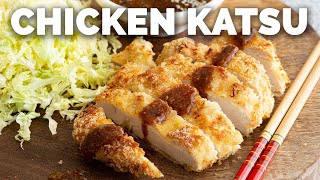 Easy Japanese Chicken Katsu  Air Fried Chicken Breast Ready in 30 Mins [upl. by Alisa970]