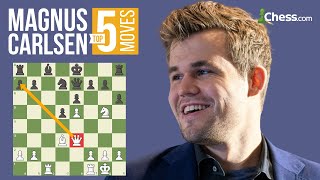 Magnus Carlsens 5 Most Brilliant Chess Moves [upl. by Veradi]